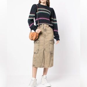 NWT Isabel Marant Etoile Vesma Denim MIDI Skirt Fr38
